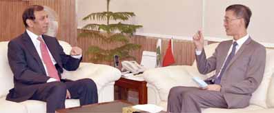 Atif R Bokhari meeting with Chinese Ambassador