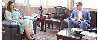 Mrs. Fareena Mazhar in a meeting with Christian Bottcher