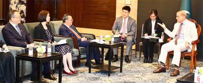 PM Muhammad Shehbaz Sharif meeting with President China Exim Bank